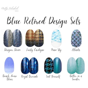 Color Street Retired BLUE Designs * 100% Real Nail Polish * Made In The USA *  Manicure *