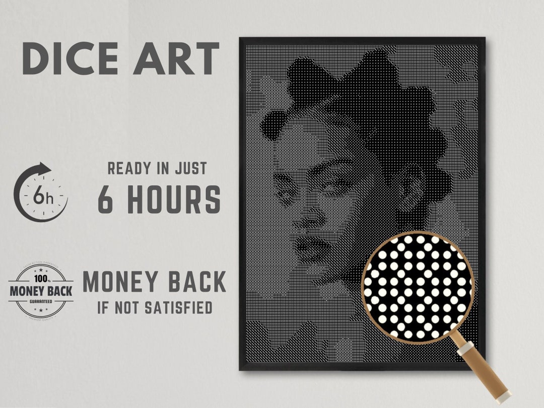 Custom Dice Portrait Dice Portrait Print Custom Portrait Etsy