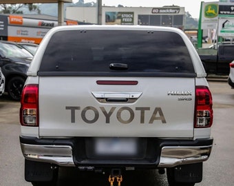 Brushed Chrome TOYOTA Hilux Tailgate Decal Sticker 2004-Onward | Durable
