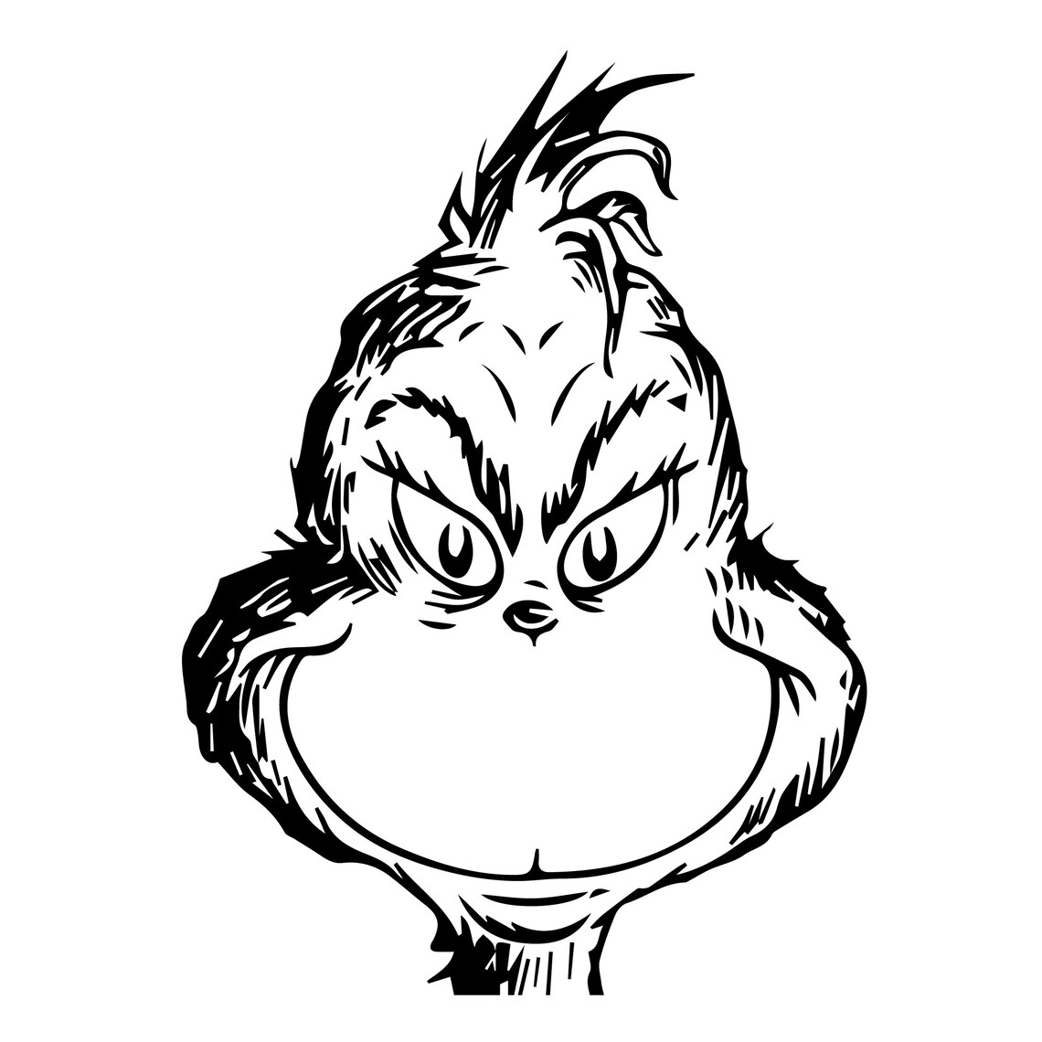 Grinch Face SVG, Grinch Clip Art, Grinch Ornament, Grinch Smile ...