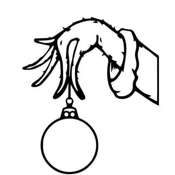 Grinch hand SVG, Grinch Clip Art, Grinch Ornament, Grinch Smile, Christmas SVG, Cricut, Silhouette, Digital Download, svg png