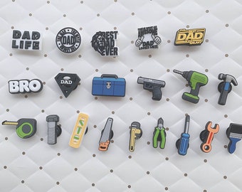 Dad Life Jibbitz , Father Shoe Charms , Men Shoe Pins