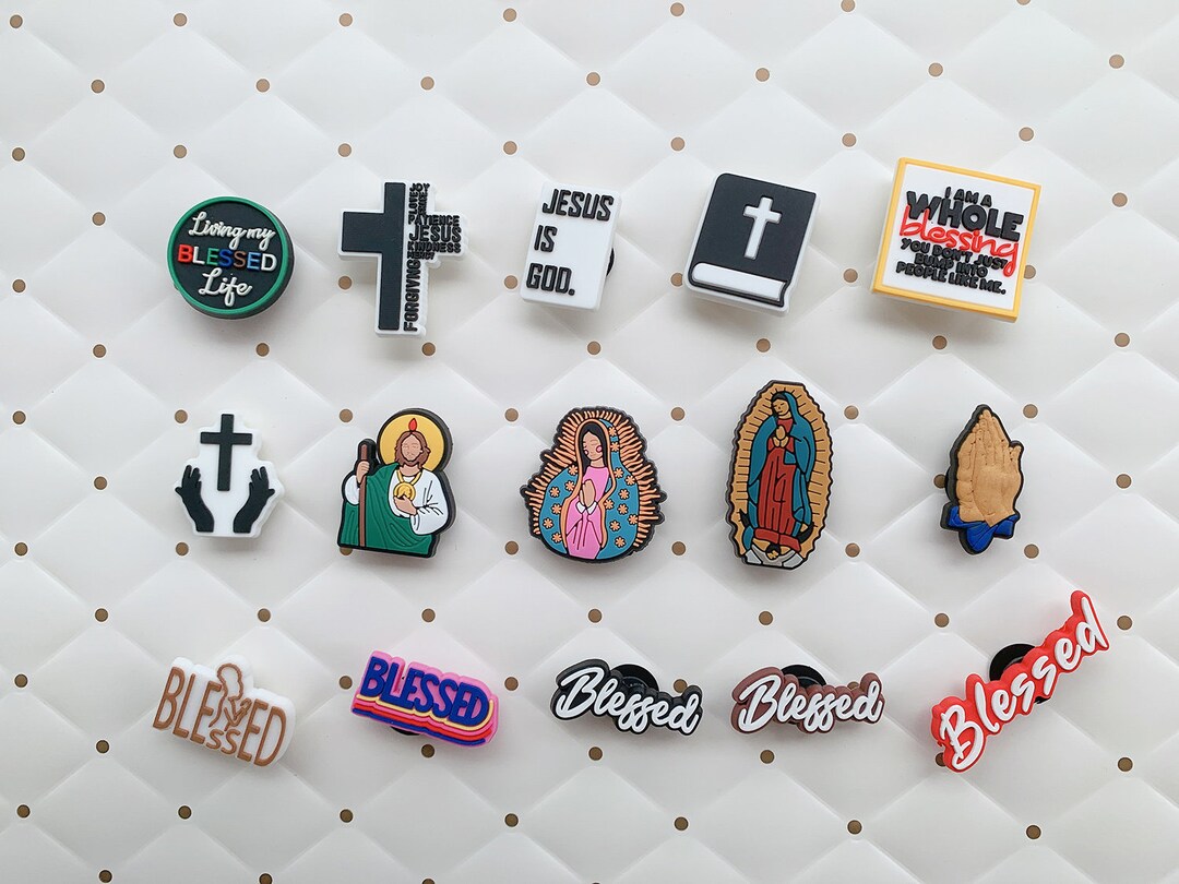Prayer Shoes Accessories, Religious Jesus Croc Charms , God Bless You