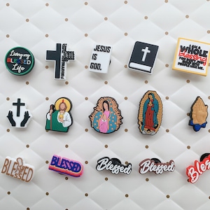 Prayer Shoes Accessories, Religious Jesus Croc Charms , God Bless You Jibbitz