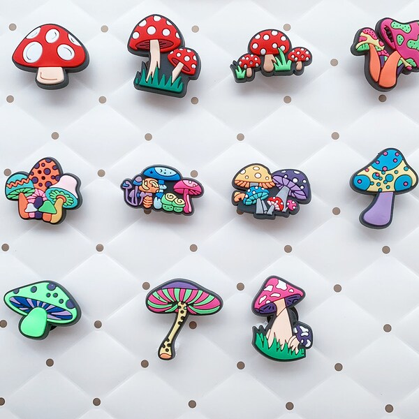 Mushroom Jibbitz , Mushroom Shoe Charms , Mushroom Lover Must Have Pins