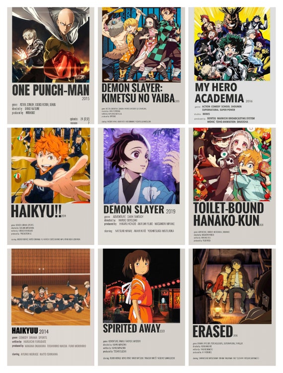 250PCS Anime Posters Kit Anime Collage Kit Anime (Download Now) 