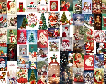 Vintage Christmas Poster Set: Cheerful Holiday Wall Decor (Digital Download)