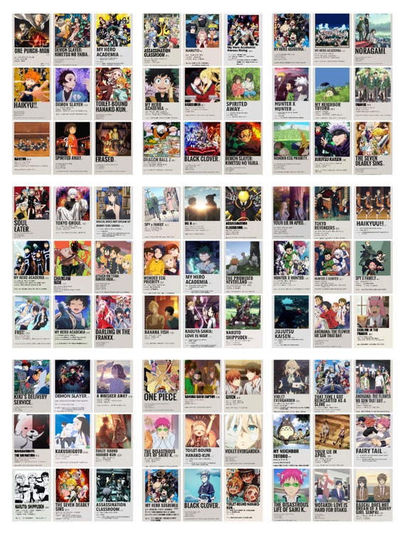 250PCS Anime Posters Kit Anime Collage Kit Anime (Download Now) 