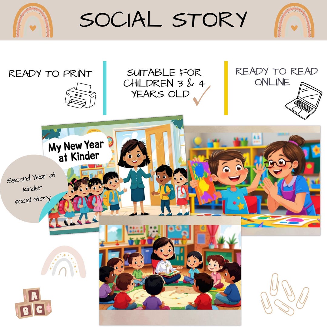 Repeating Kinder Social Story | Kindergarten Behaviour Support ...