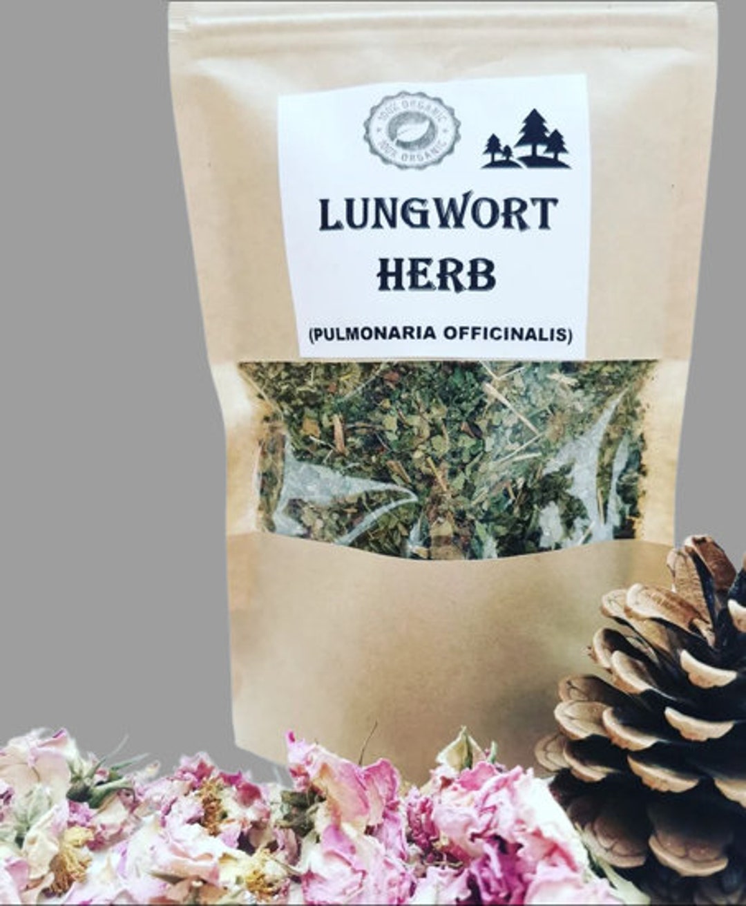 Organic Lungwort Herb Pulmonaria Officinalis Lungwort Tea Lungwort Leaf