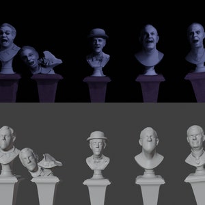Haunted Mansion Singing Busts STL Files Faithful Replica