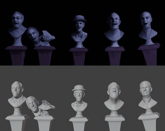 Haunted Mansion Singing Busts STL Files Faithful Replica