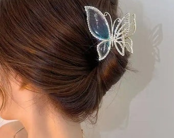 Butterfly Metal Hair Claw Clips Fashion Sparkly Glitter Rhinestones Hair