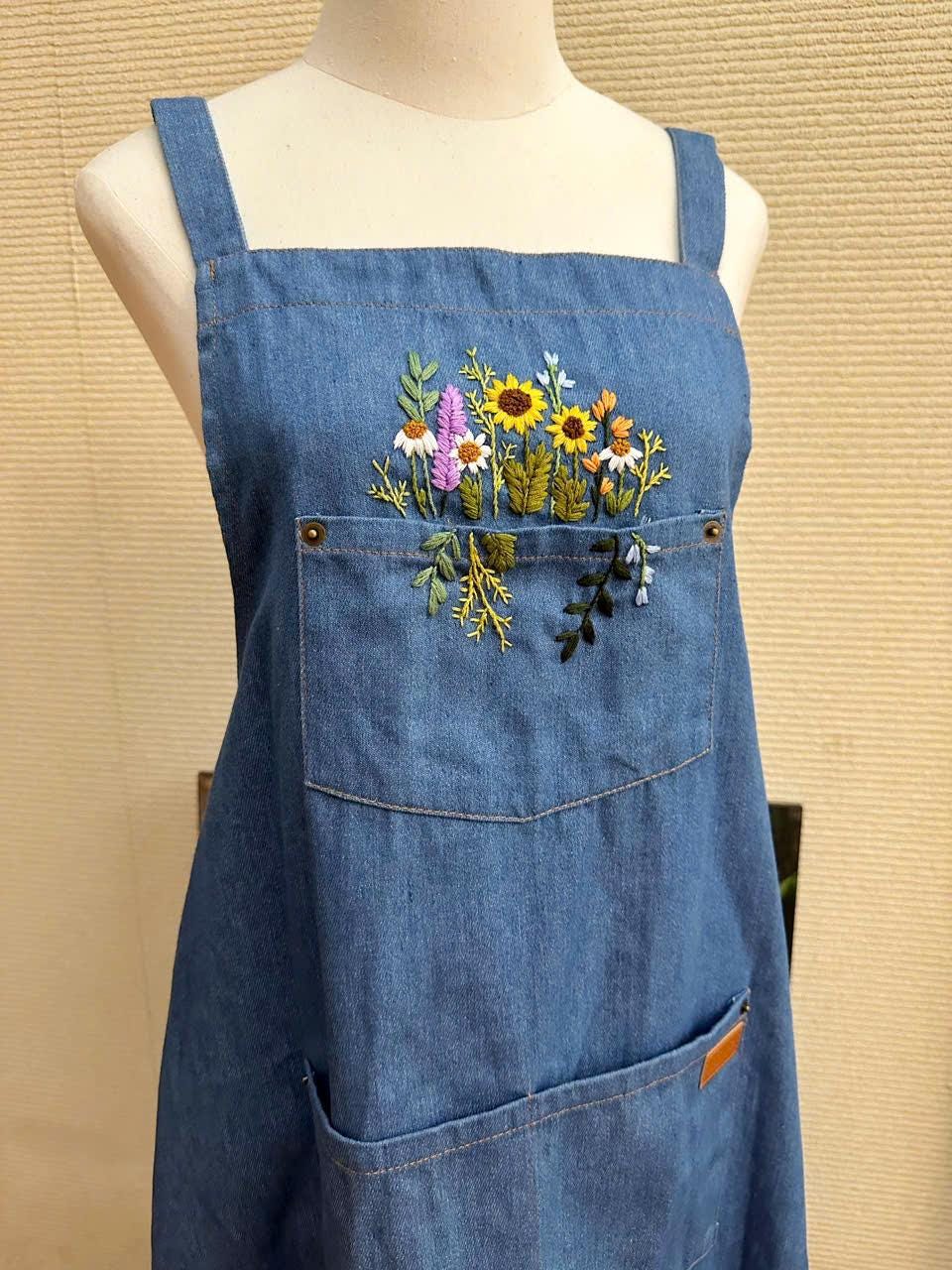 Sunflower Denim Dress - Etsy Sunflower Denim Dress - Etsy