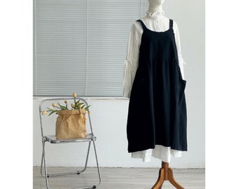 Robe tablier en coton faite main : style nuisette pour femme avec bretelles réglables