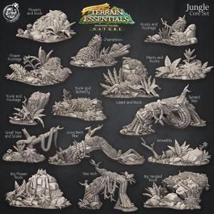 Jungle terrain set STL