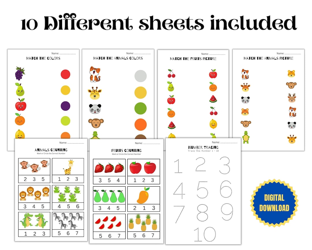 Preschool Worksheets for Toddler, Kindergarten, Pintables at Home, Home