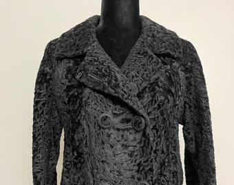 Vintage 60s Persian Lamb Fur Coat Jacket FABIANI