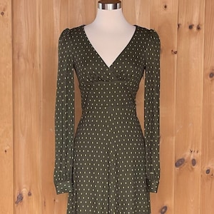 oysho dress green polka dots halter Dot Pleated Maxi  v o g l i o Halter top in polka dot print with open back High neck Oysho womens dress - -