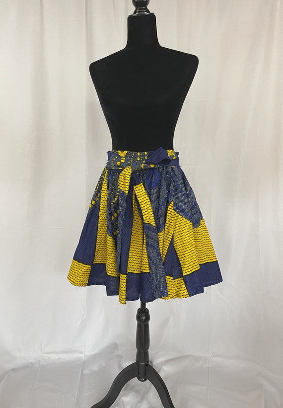 Vintage 90s African Print Ankara Skirt