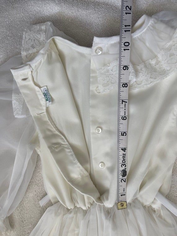 Vintage 80s First Holy Communion Dress with Veil - image 8