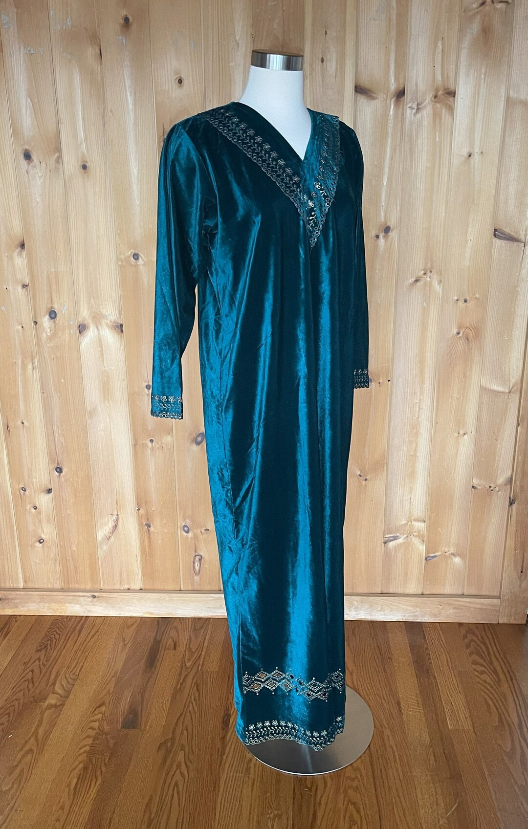 Emerald Bloom Two-Piece Kaftan Set main image 1