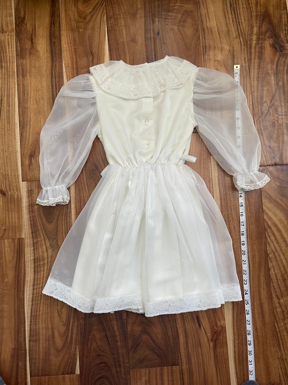 Vintage 80s First Holy Communion Dress with Veil - image 4