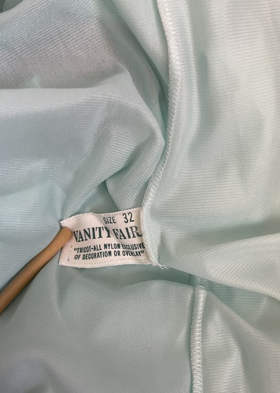 Vintage 70s Vanity Fair NightGown Robe Set Aqua L… - image 10