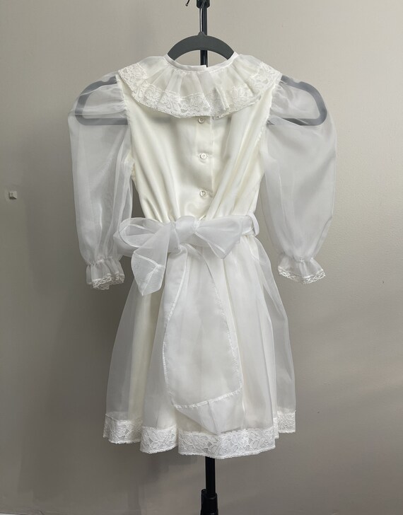 Vintage 80s First Holy Communion Dress with Veil - image 10