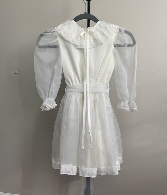 Vintage 80s First Holy Communion Dress with Veil - image 1