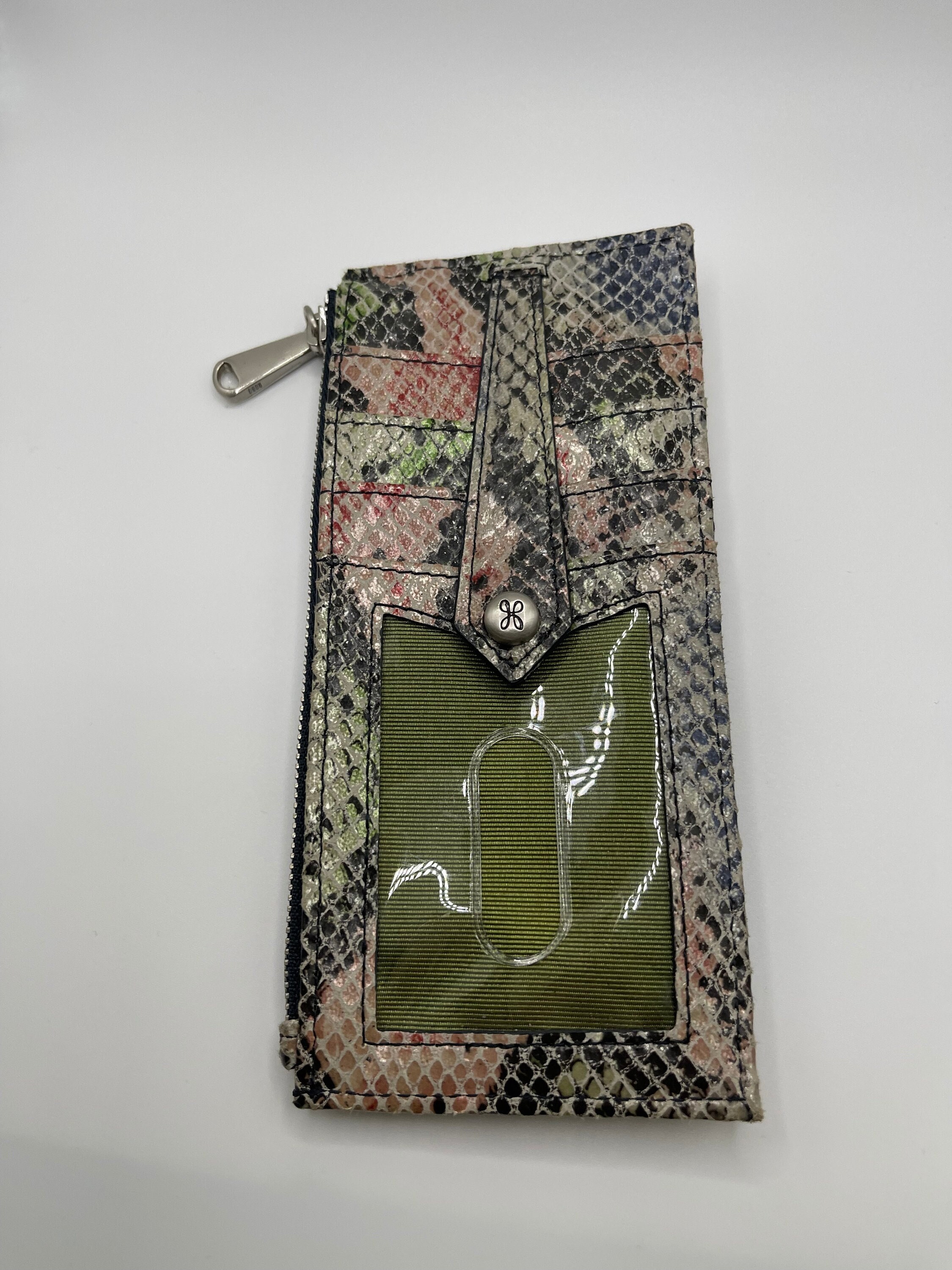 Phone Lanyard Wallet-Ivory Faux Snake