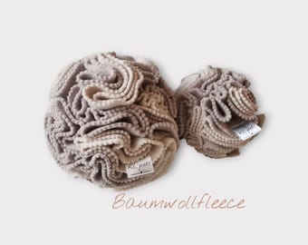 Snuffle Ball made of GOTS-Certified Cotton Fleece | Handmade in Natural Tones | 12 / 16 cm | Enrichment Toy for Dogs & Cats
