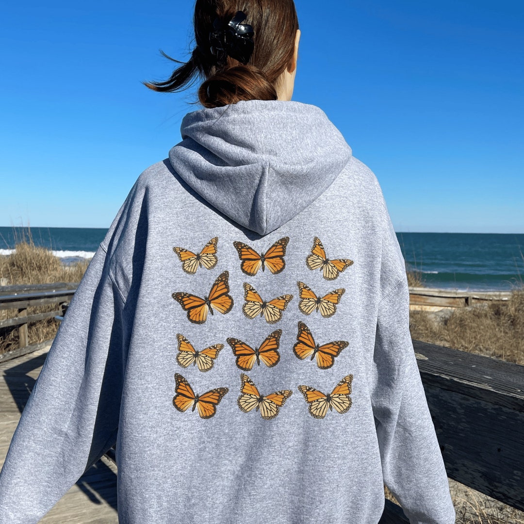 Monarch Butterfly Sweatshirt for Women Cottagecore Hoodie Sweatshirt