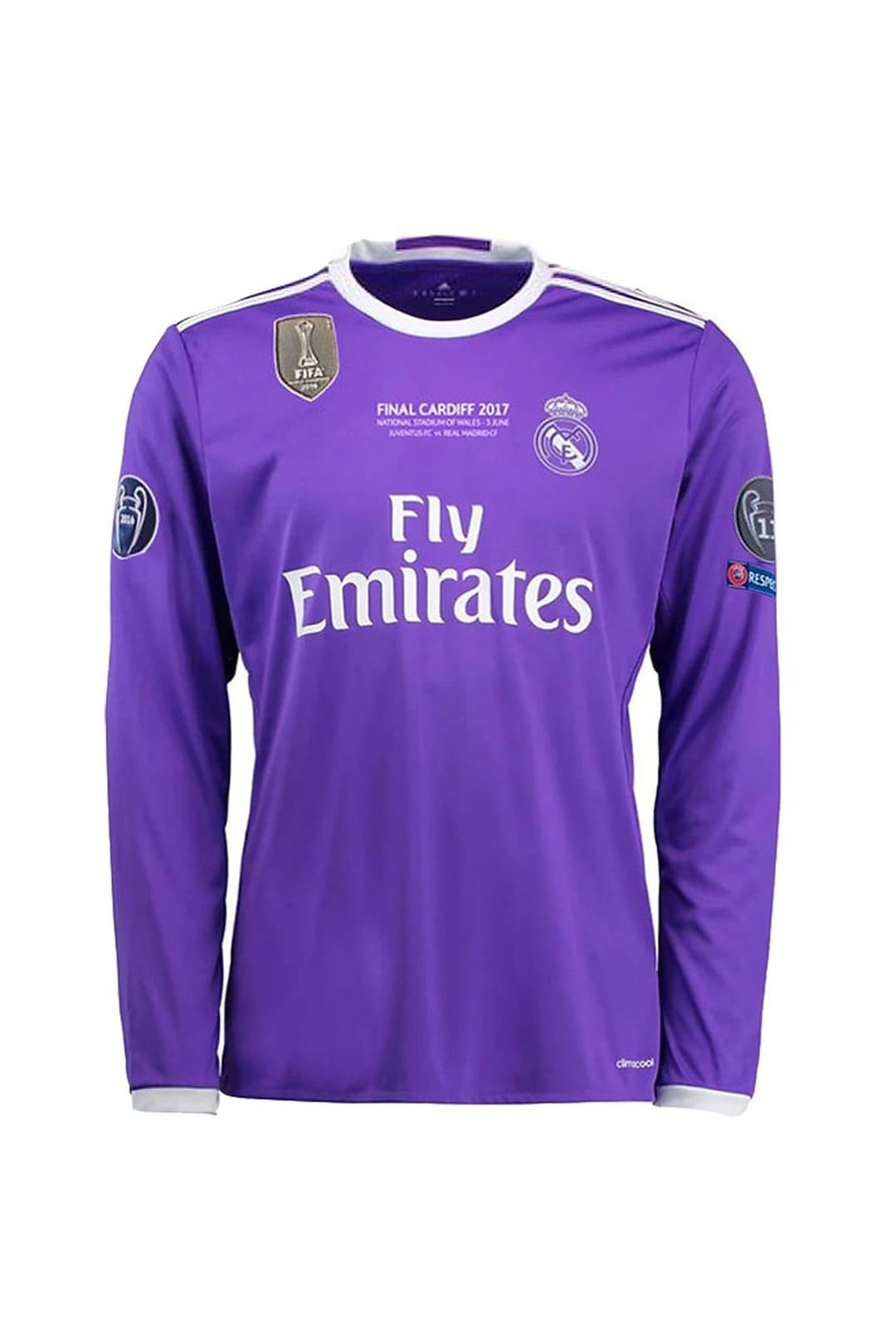 Maillot Ronaldo à manches longues de la finale de la Ligue des champions de Cardiff du Real