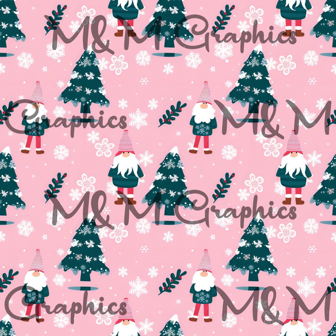 Christmas Gnome Seamless File - Etsy