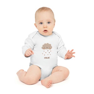 Body bébé personnalisé avec prénom, cadeau bébé, babyshower image 3