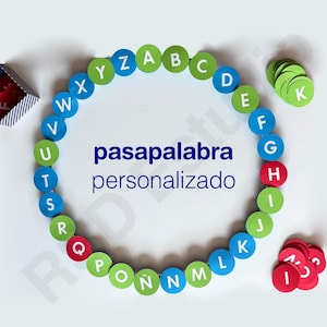 Pasapalabra Personalizado - Juego de Letras para Rosco de Pasapalabra - Material Didáctico - Fiesta, Educación y Diversión