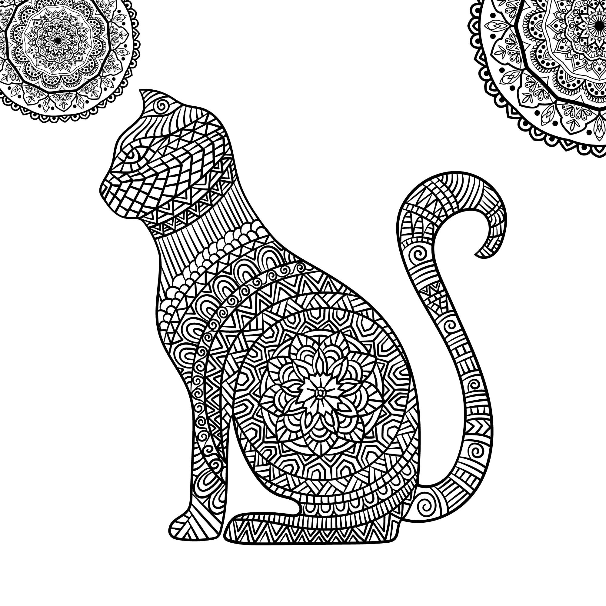 Animal Mandala Coloring Pages Animal Adult Coloring Book 50 Digital