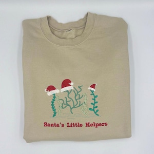 Embroidered &quot;Santa&#39;s Little Kelpers&quot;  unisex Christmas sweatshirt