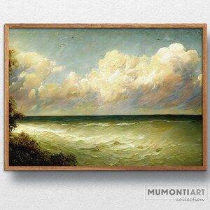 Lake Landscape / vintage stijl kunst / afdrukbare digitale download / olieverfschilderij / afdrukbare kunst aan de muur / Vintage art prints / wanddecoratie