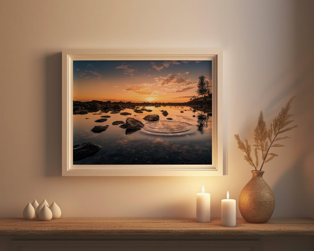 Home Decor Lake at Dawn Printable Wall Art Idea for Housewarming Gift ...
