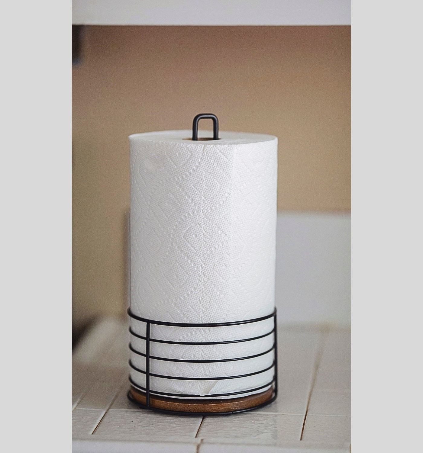 Kitchen Upright Plastic Paper Towel, Vertical Tissue Holder, Home Decor,  Counter Top Decor, Counter Towels Tear Roll Contemporary Paper Towel Holder  Rack, Napkin Holder, Home Kitchen Supplies - Temu