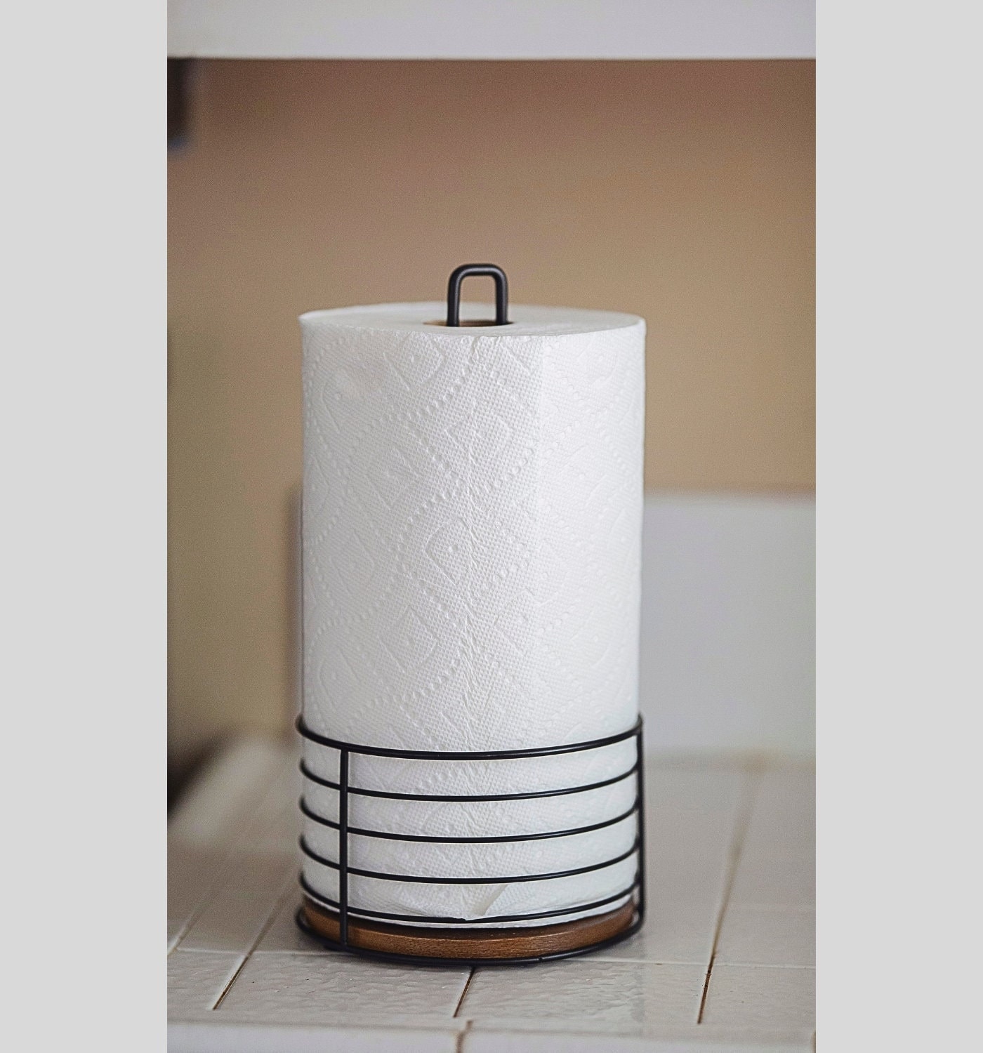 JUTOROSY Paper Towel Holder Countertop, Standing Paper Towel