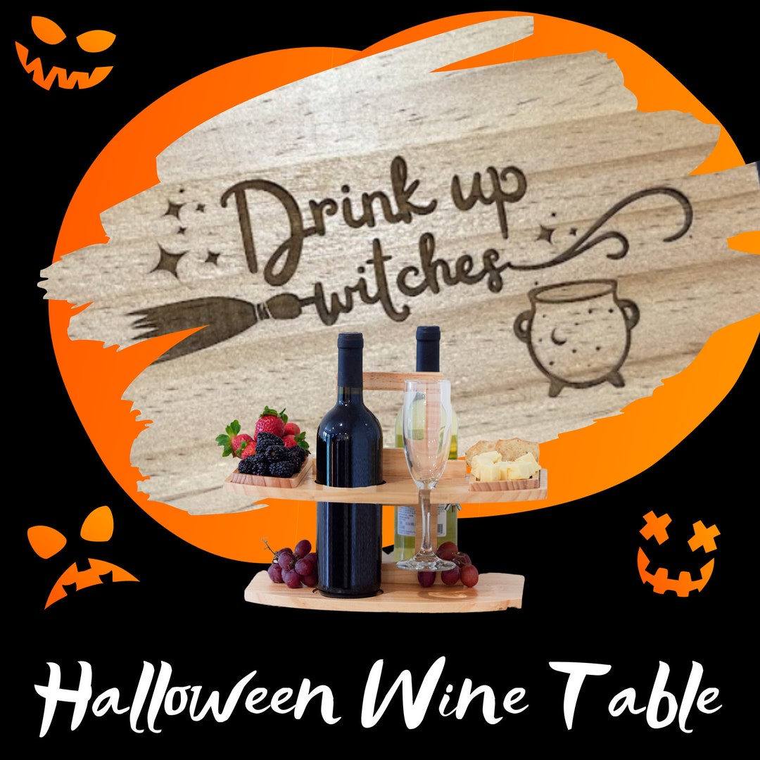 Halloween Party Serving Tray Halloween Wine Gift Outdoor Wine Etsy