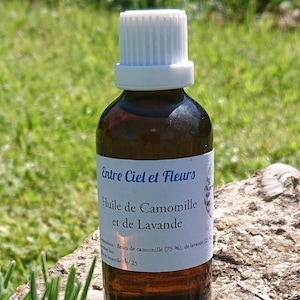 Huile de Camomille Lavande (macérat de fleurs de camomille et de lavande et huile de tournesol bio) 50ml