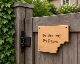 Rustic Wooden Dog Sign | Handmade Personalised Pet Sign