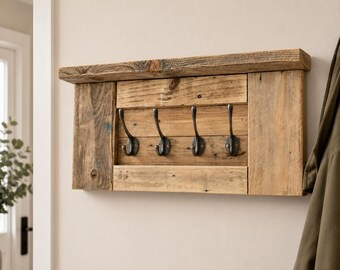 rustic coat hanger with shelf