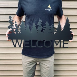 Welcome Sign for Front Porch, Metal Welcome Sign, Welcome Sign for front door, Rustic Welcome Sign, Welcome Sign Word Art, Home Decor