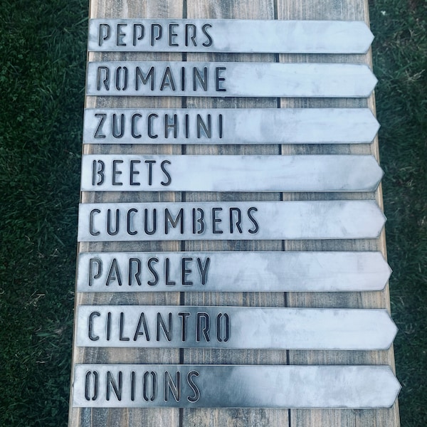 Plant Stakes, Vegetable Markers, Metal Garden Stakes, Gardening, Gift for Mom, Herb Stakes, Garden Stakes, Garden Markers, Garden Sign