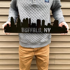 Buffalo NY Skyline Sign, Buffalo City Sign, Buffalo NY Sign, Buffalo Sign, Buffalo New York Sign, City Silhouette Sign, Metal Buffalo Sign